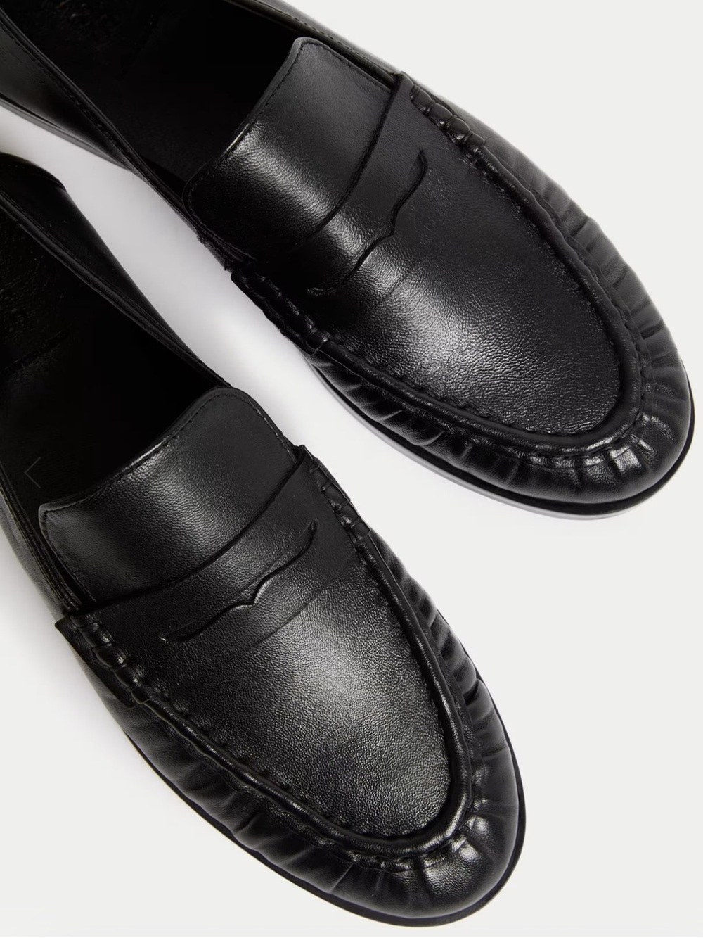 Women’s Black Leather Loafers